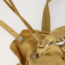 PRADA Backpack Nylon Brown Silver Auth 156266-21