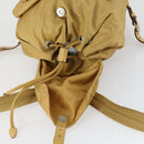 PRADA Backpack Nylon Brown Silver Auth 156266-10