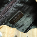 PRADA Backpack Nylon Brown Silver Auth 156266-22