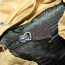 PRADA Backpack Nylon Brown Silver Auth 156266-25