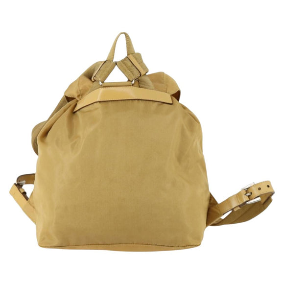 PRADA Backpack Nylon Brown Silver Auth 156266