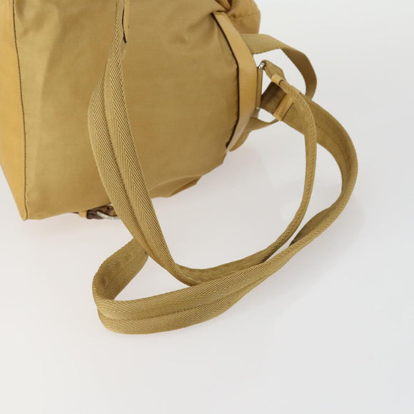 PRADA Backpack Nylon Brown Silver Auth 156266