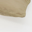 PRADA Shoulder Bag Nylon Beige Silver Auth 156267-9