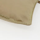 PRADA Shoulder Bag Nylon Beige Silver Auth 156267-15