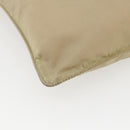 PRADA Shoulder Bag Nylon Beige Silver Auth 156267-16