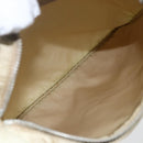 PRADA Shoulder Bag Nylon Beige Silver Auth 156267-11