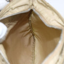 PRADA Shoulder Bag Nylon Beige Silver Auth 156267-21