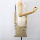 PRADA Shoulder Bag Nylon Beige Silver Auth 156267-23