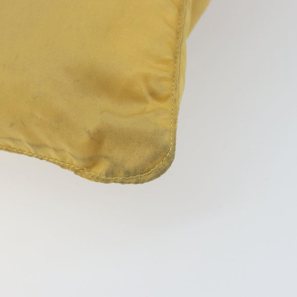 PRADA Shoulder Bag Nylon Yellow Silver Auth 156268
