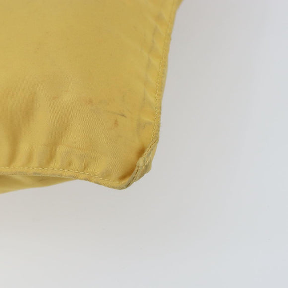 PRADA Shoulder Bag Nylon Yellow Silver Auth 156268