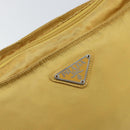 PRADA Shoulder Bag Nylon Yellow Silver Auth 156268-17