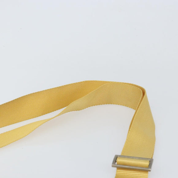 PRADA Shoulder Bag Nylon Yellow Silver Auth 156268