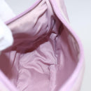PRADA Handtasche Nylon Rosa Silber Auth 156269-20