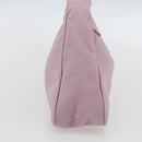 PRADA Handtasche Nylon Rosa Silber Auth 156269-3