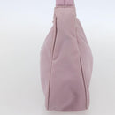 PRADA Handtasche Nylon Rosa Silber Auth 156269-4