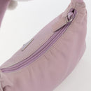 PRADA Handtasche Nylon Rosa Silber Auth 156269-6