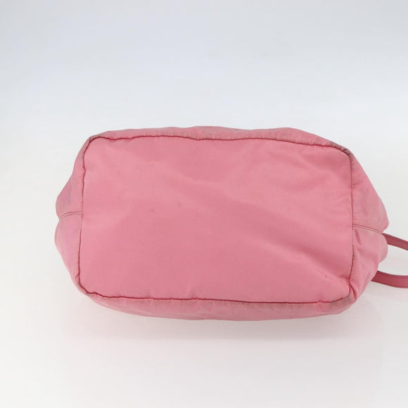 PRADA Hand Bag Nylon 2way Pink Gold Auth 156270