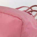 PRADA Hand Bag Nylon 2way Pink Gold Auth 156270-14