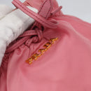 PRADA Hand Bag Nylon 2way Pink Gold Auth 156270-18