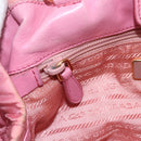 PRADA Hand Bag Nylon 2way Pink Gold Auth 156270-18
