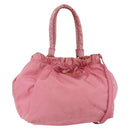 PRADA Hand Bag Nylon 2way Pink Gold Auth 156270-1