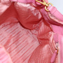PRADA Hand Bag Nylon 2way Pink Gold Auth 156270-20