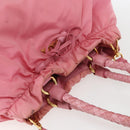 PRADA Hand Bag Nylon 2way Pink Gold Auth 156270-6