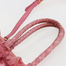 PRADA Hand Bag Nylon 2way Pink Gold Auth 156270-8