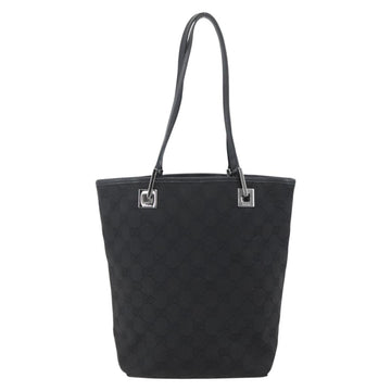 GUCCI GG Canvas Tote Bag Black Silver 31244 Auth 156271 - 0