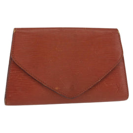 LOUIS VUITTON Epi Art Deco Clutch Bag Brown M52633 LV Auth 156274