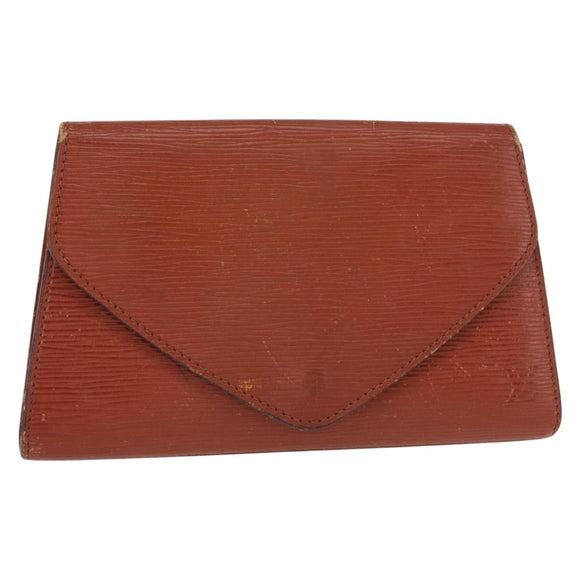 LOUIS VUITTON Epi Art Deco Clutch Bag Brown M52633 LV Auth 156274