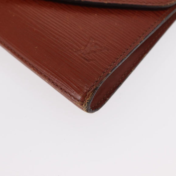 LOUIS VUITTON Epi Art Deco Clutch Bag Brown M52633 LV Auth 156274