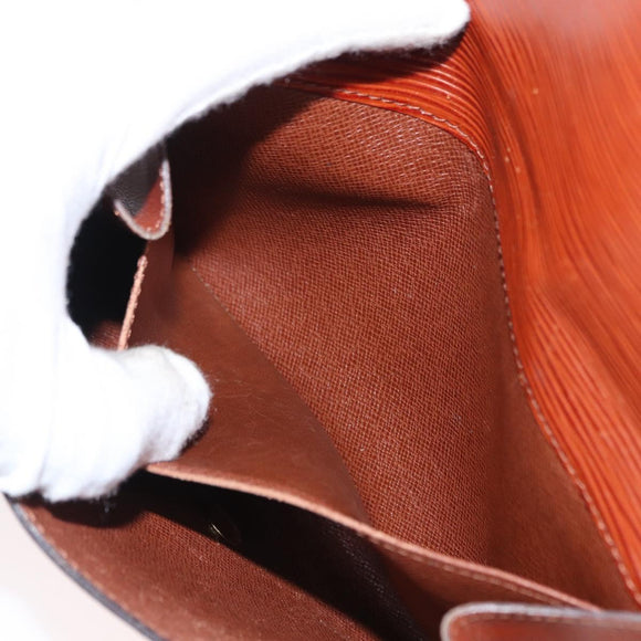 LOUIS VUITTON Epi Art Deco Clutch Bag Brown M52633 LV Auth 156274