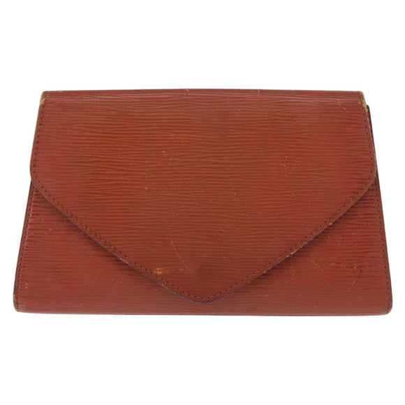 LOUIS VUITTON Epi Art Deco Clutch Bag Brown M52633 LV Auth 156274
