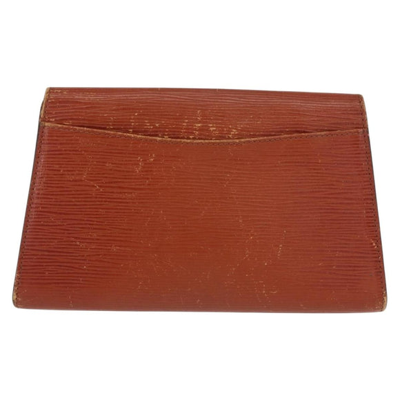 LOUIS VUITTON Epi Art Deco Clutch Bag Brown M52633 LV Auth 156274
