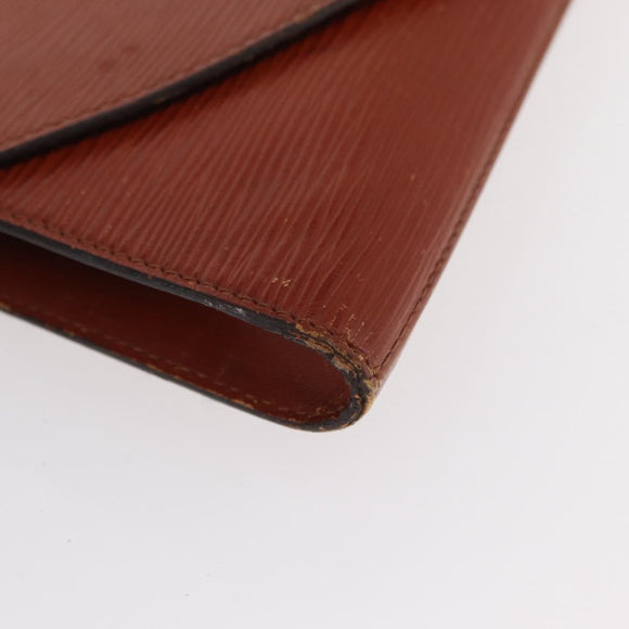 LOUIS VUITTON Epi Art Deco Clutch Bag Brown M52633 LV Auth 156274
