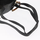 GUCCI Bamboo Backpack Leather Black Gold 003 2058 0030 Auth 156278-11