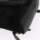 GUCCI Bamboo Backpack Leather Black Gold 003 2058 0030 Auth 156278-14