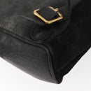GUCCI Bamboo Backpack Leather Black Gold 003 2058 0030 Auth 156278-17