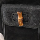 GUCCI Bamboo Backpack Leather Black Gold 003 2058 0030 Auth 156278-19