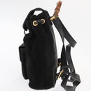 GUCCI Bamboo Backpack Leather Black Gold 003 2058 0030 Auth 156278-4