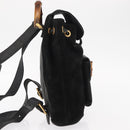 GUCCI Bamboo Backpack Leather Black Gold 003 2058 0030 Auth 156278-5