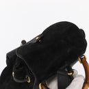 GUCCI Bamboo Backpack Leather Black Gold 003 2058 0030 Auth 156278-6