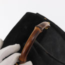 GUCCI Bamboo Backpack Leather Black Gold 003 2058 0030 Auth 156278-9