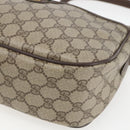 GUCCI GG Supreme Web Sherry Line Bag PVC Beige Gold 89 02 077 Auth 156279-10