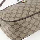 GUCCI GG Supreme Web Sherry Line Bag PVC Beige Gold 89 02 077 Auth 156279-11