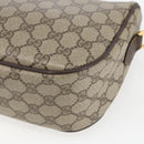GUCCI GG Supreme Web Sherry Line Bag PVC Beige Gold 89 02 077 Auth 156279-12
