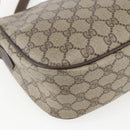 GUCCI GG Supreme Web Sherry Line Bag PVC Beige Gold 89 02 077 Auth 156279-13