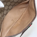 GUCCI GG Supreme Web Sherry Line Bag PVC Beige Gold 89 02 077 Auth 156279-22