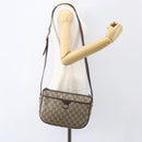 GUCCI GG Supreme Web Sherry Line Bag PVC Beige Gold 89 02 077 Auth 156279-24